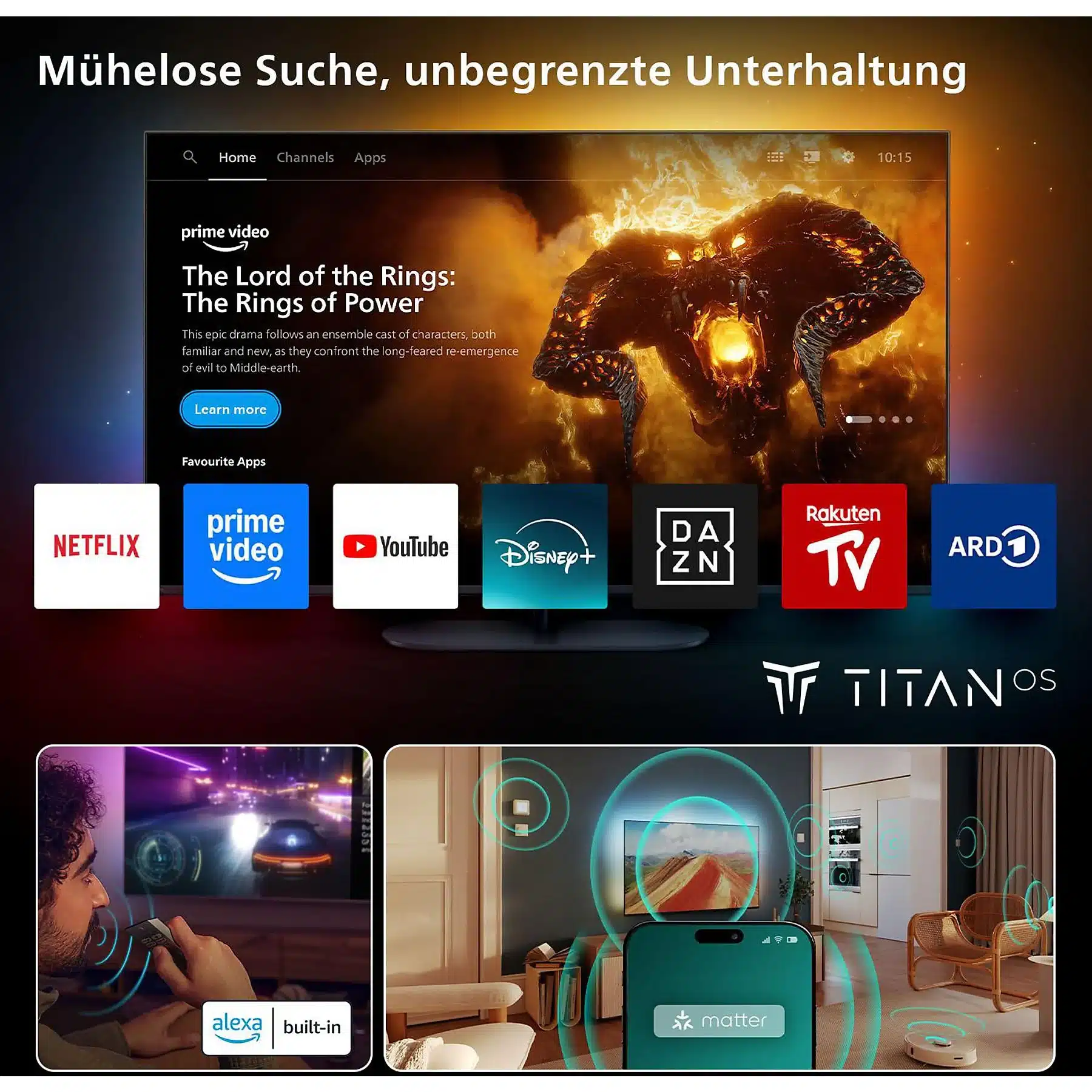PHILIPS 43PUS8550/12 LED Ambilight TV (piatto, 43 Zoll / 108 cm, UHD 4K, SMART TV, Ambilight) – Bild 6