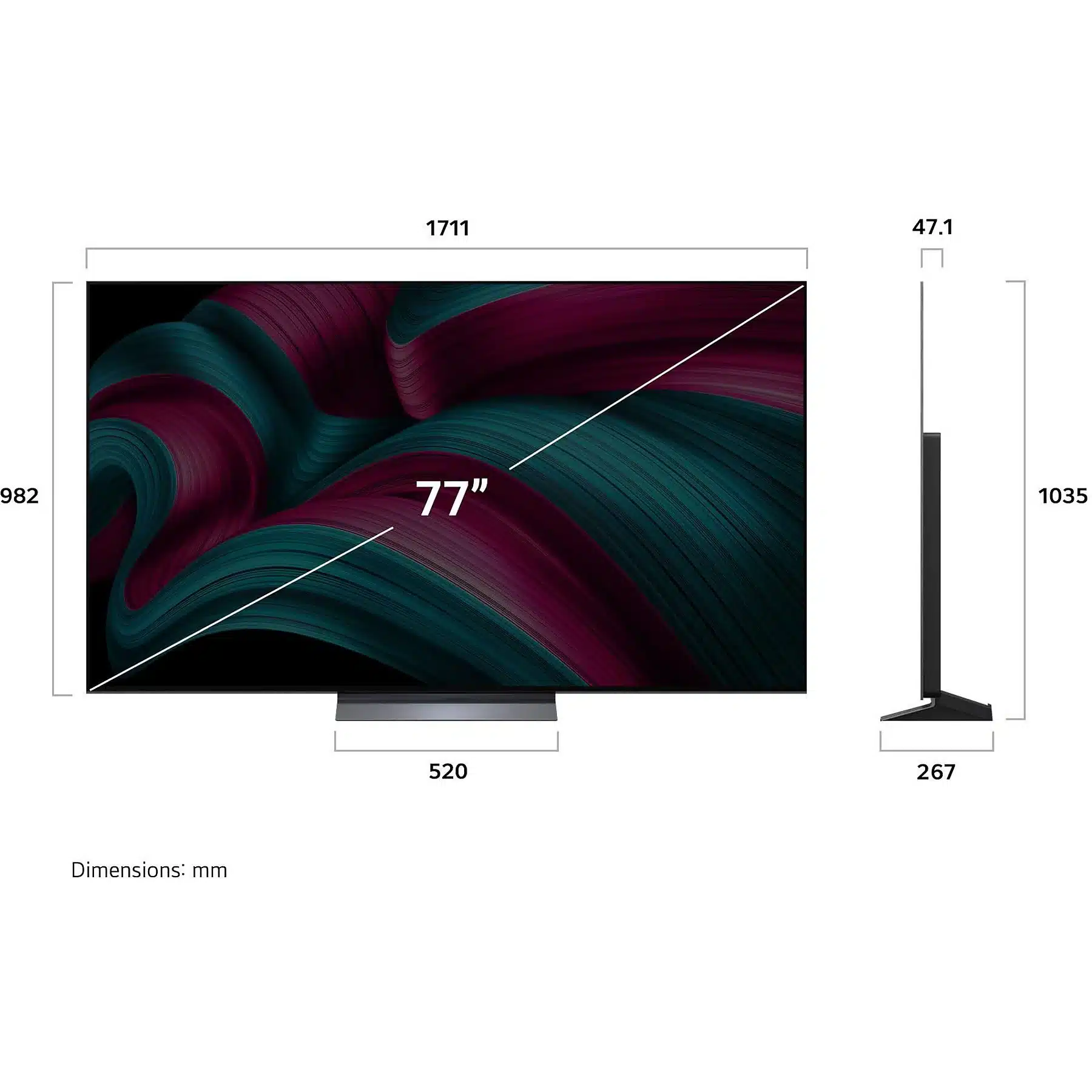 LG OLED77C57LA OLED evo TV (plat, 77 inch / 195 cm, OLED 4K, SMART TV) – Bild 5