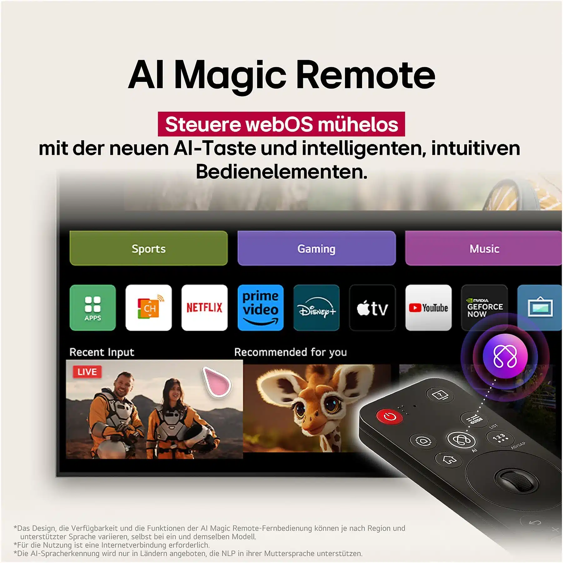 LG OLED77C57LA OLED evo TV (plat, 77 inch / 195 cm, OLED 4K, SMART TV) – Bild 10