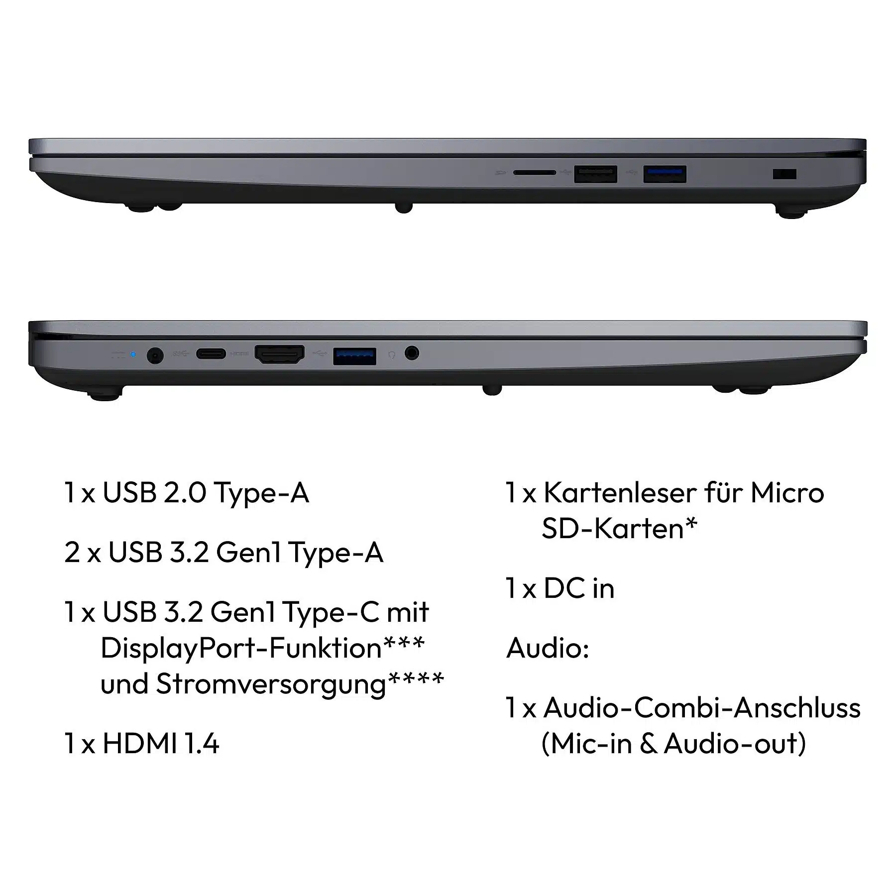 MEDION Avantum 17 E1 – 17,3 inch – AMD Ryzen™ 5 7430U – 16 GB – 512 GB – AMD Radeon™ RX Vega 7 – Windows 11 Home – Bild 3