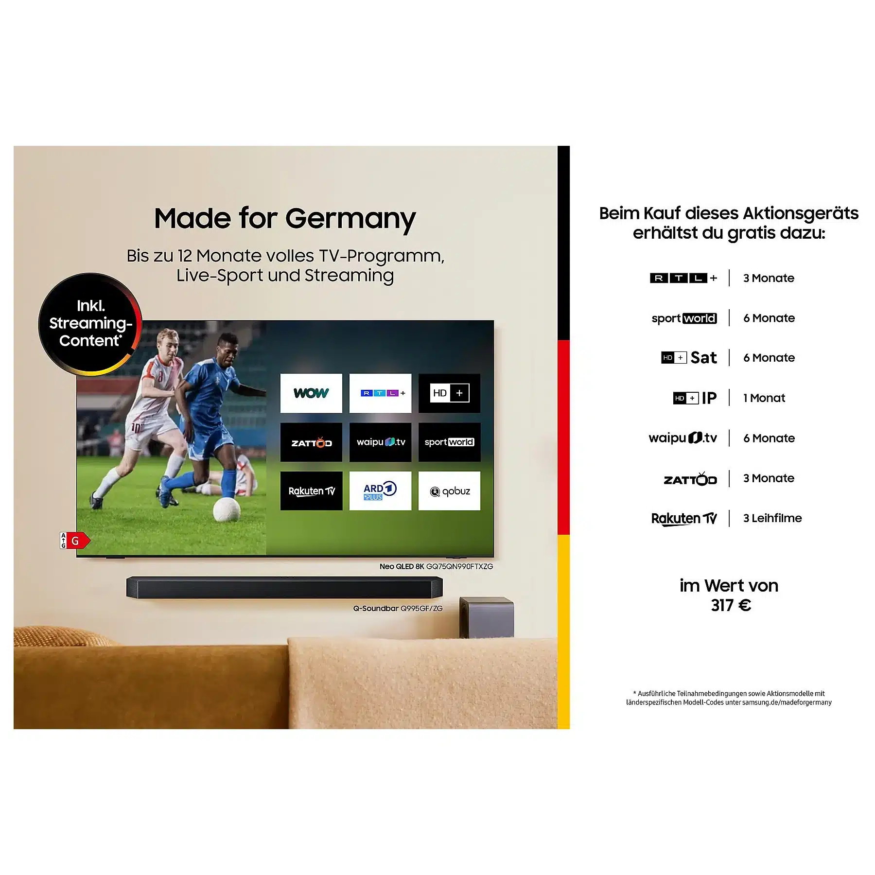 SAMSUNG GQ43Q7F QLED TV Vision AI Smart TV (Plat, 43 inch / 108 cm, UHD 4K, SMART TV) – Bild 6