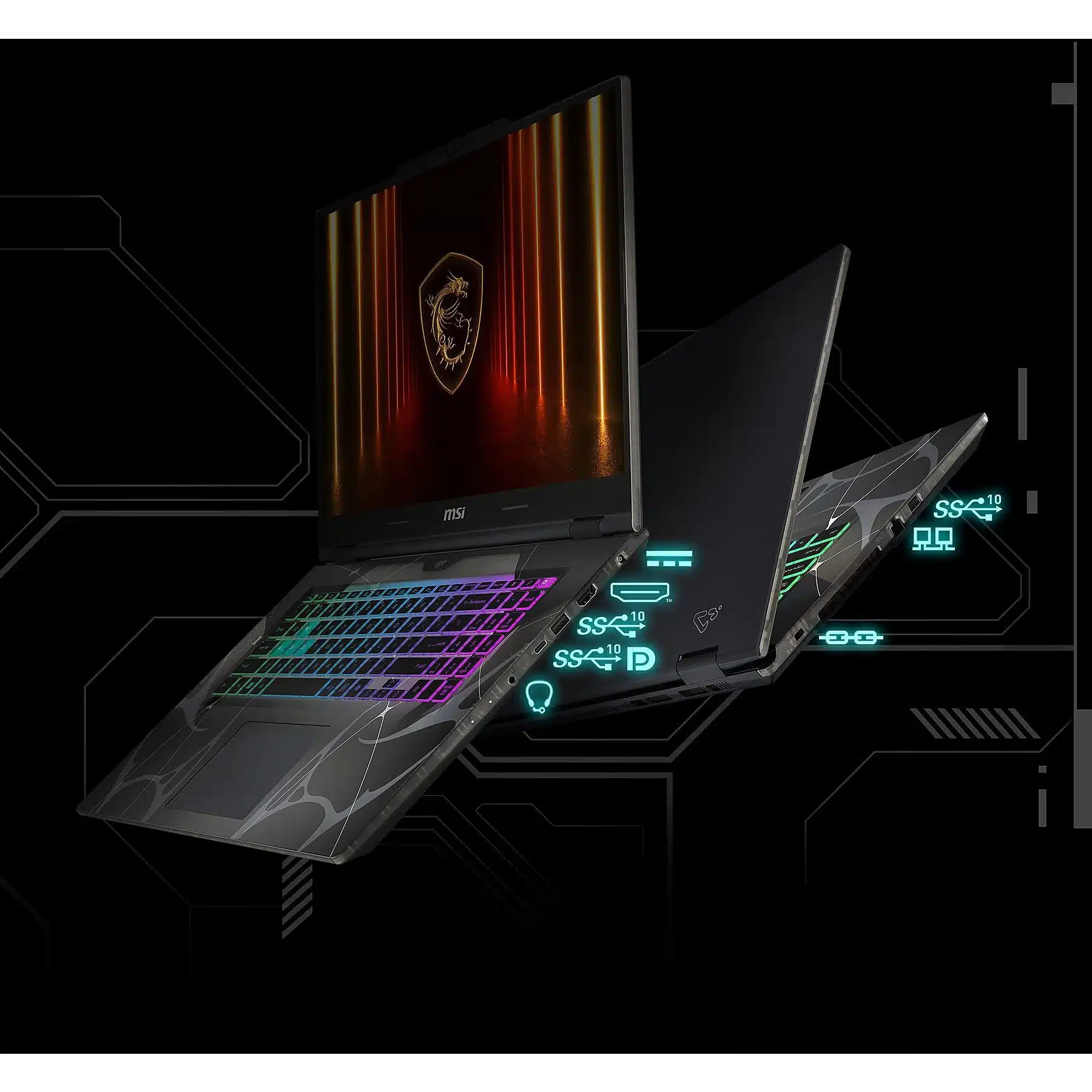 MSI Cyborg 17 B13WFKG-256NN – 17,3 inch – Intel® Core™ i7 13620H – 32 GB – 1 TB – NVIDIA GeForce RTX™ 5060 – Windows 11 Home – Bild 2